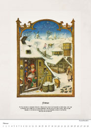 Mittelalterkalender Brevier Grimani 12 Motive Medizin Bauern Burg 1492 Venedig