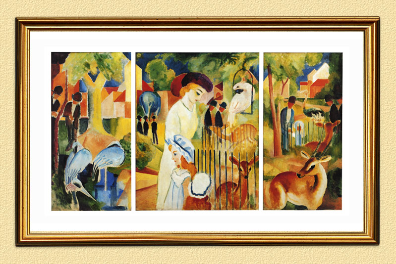 Blauer Reiter August Macke Grosser Zoologischer Garten Plakat 28 Im