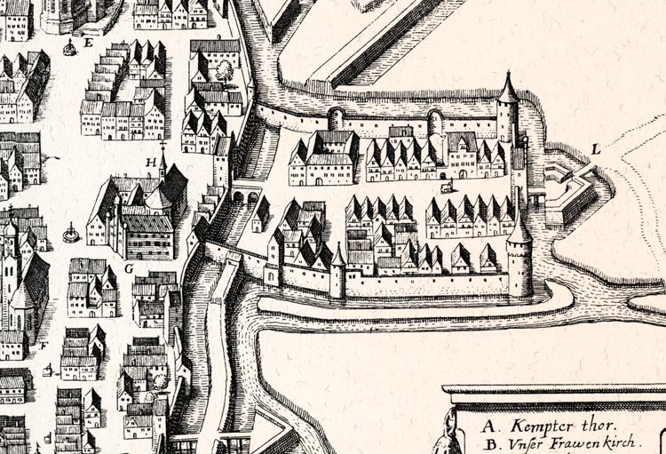 Veit SCHWABEN KUPFERSTICH MERIAN FAKSIMILE 108 Leipheim Kaltenstein Schloss St