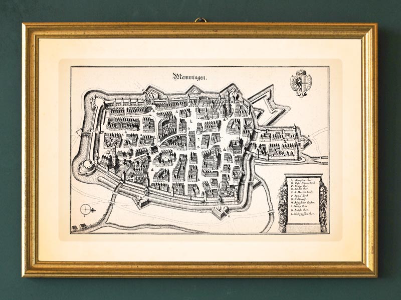 Veit SCHWABEN KUPFERSTICH MERIAN FAKSIMILE 108 Leipheim Kaltenstein Schloss St