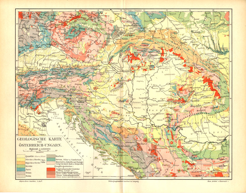 Osterreich Ungarn Karte Geologie Ethnologie Landwirtschaft Landerwappen K K M5 Ebay