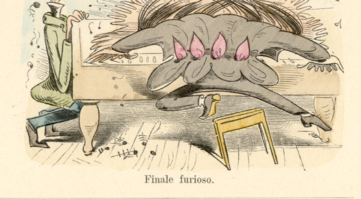 Der Virtuos Wilhelm Busch PIANO VIRTUOSE ADAGIO SCHERZO MÜNCHENER BILDERBOGEN220