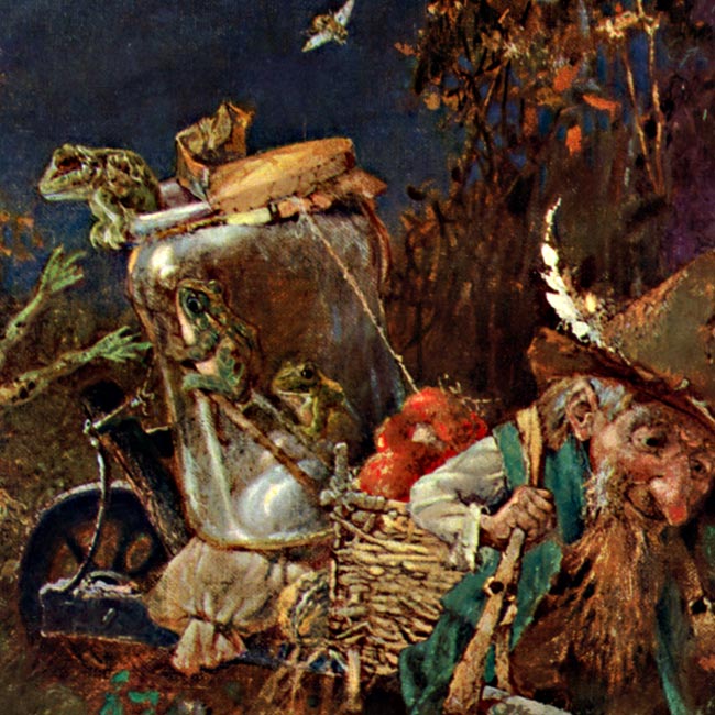 Der Naturaliensammler Heinrich Schlitt Kröte Zwerg Kxz 54 Faks Bütten Goldrahmen